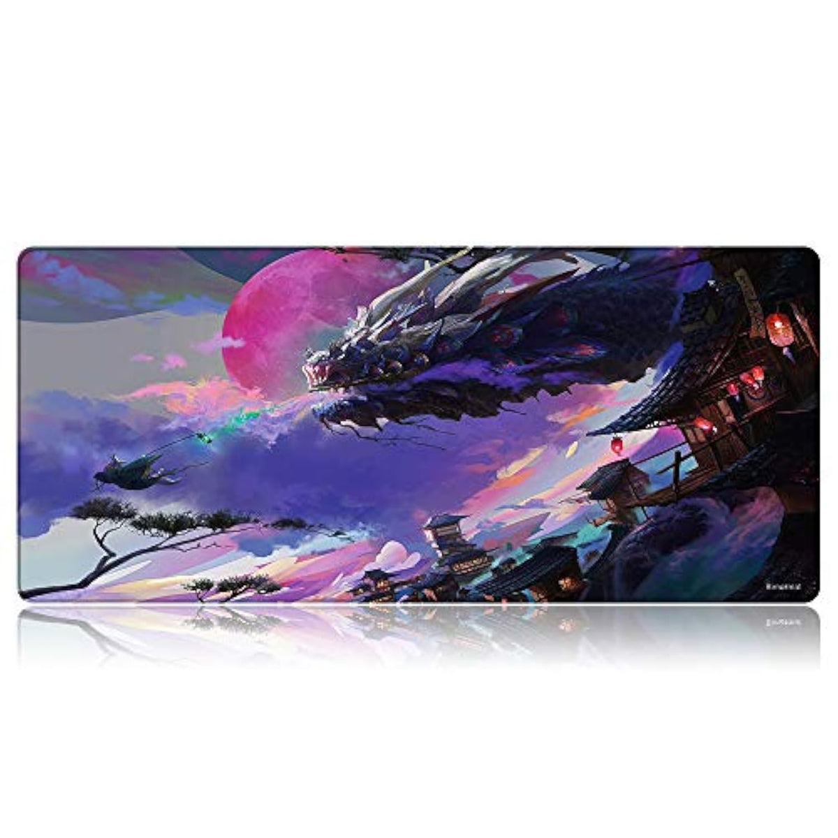 Xxl Gaming Mouse Pad,Computer Laptop Keyboard Large Anime Mouse Mat(35.4X15.7 Inches),Durable Non-Slip Rubber Base And Smooth Surface Desk Pad(Us-9040 Zilong)