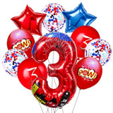 Cartoon Hero 40 Inch Red And Blue Spider Theme Number Foil Birthday Decoration Balloons, Cartoon Party Birthday Supplies, Number Large Balloons For Spider Theme Party (3)