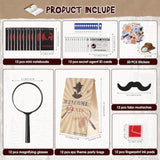 134Pcs Detective Party Favors Spy Kit Escape Room Birthday Party Decorations Supplies Magnifying Glass Gift For Kids Treat Bags Stuffers Pinata Filler Classroom Prizes