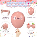 Pastel Balloons, 50Pcs 12 Inch Macaron Yellow Blue Dusty Pink Blue Purple Metallic Gold Magenta Balloons For Girl Garden Birthday Rainbow Theme Party Spring Baby Shower Wedding Engagement Decorations
