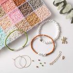 3Mm Glass Seed Beads For Jewelry Making, Friendship Bracelet Making Kit For Girls Adults, 24 Colors Bead Bracelet Kit For Diy Crafts Gifts (3Mm-A)