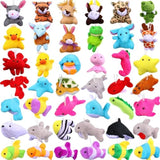 42 Pcs Mini Stuffed Animals Toys Set Small Plush Keychain Decorations For Teacher Student Award, Carnival Prizes, Goodie Bags Filler, Christmas Valentine Easter Party Favors(Cute Style)