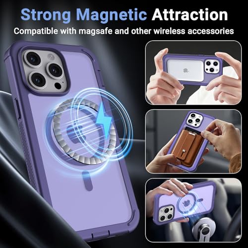 Magnetic for iPhone 14 Pro Max Case,[Screen Protector] [Compatible with MagSafe][Military Grade Drop Protection][Heavy Duty Protection]2-Layer