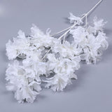 5Pcs 33.5" White Artificial Cherry Blossom Flower Bushy Silk Branches For Spring Home Room Wedding Party Kawaii Decor, Japan'S National Flower