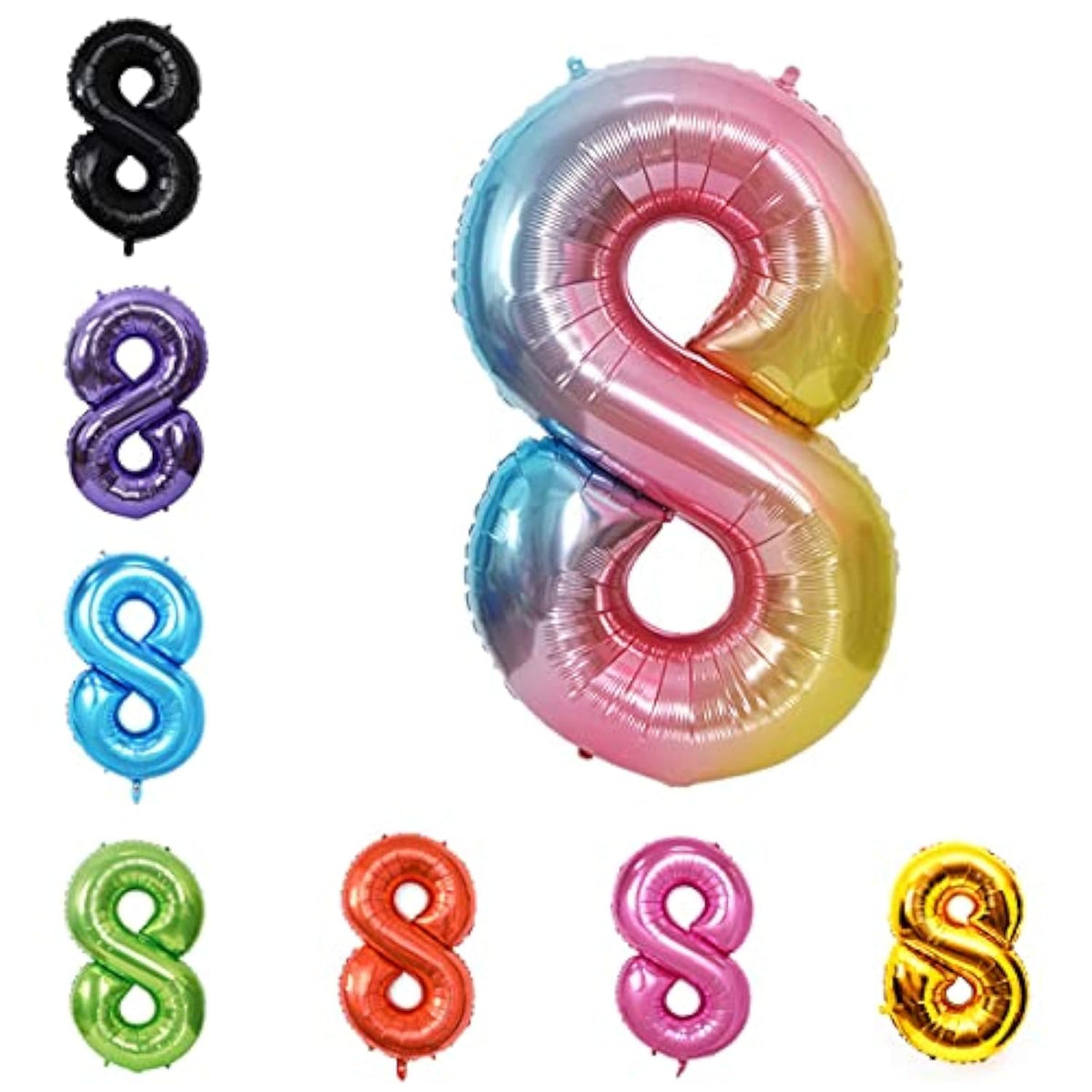 40 Inch Large Foil Helium Number Balloon Birthday Wedding Party 0-9 (Baby Blue, 8)