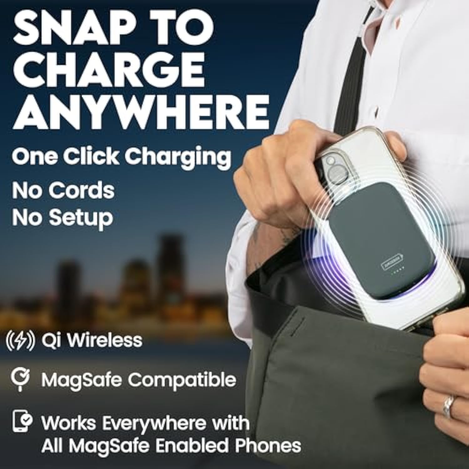 Juicebox For Magsafe Portable Charger 5000Mah – Usb-C Qi Wireless Magnetic Power Bank For Iphone 12/13/14/15/16 Pro/Max, Google Pixel, And Samsung Galaxy, Battery Pack