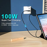 Usb C To Usb C Cable 100W 1Ft 3 Pack 90 Degree Type C Cable Nylon Braided Righ