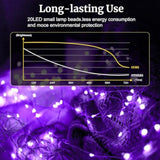 8 Pack Purple Battery Operated String Lights - 7Ft Waterproof Fairy Lights With 20 Leds For Home, Mason Jar, Party, Wedd