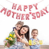 Happy Mothers Day Balloons Banner Rose Gold Glitter Mother's Day Balloons Mothers Day Decoration Supplies (Rose_Gold)