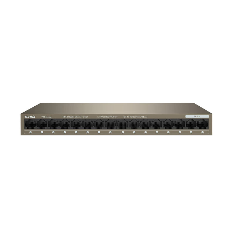 Tenda TEG1016M, 16 Port Gigabit Ethernet Switch, Unmanaged Network Switch Hub,