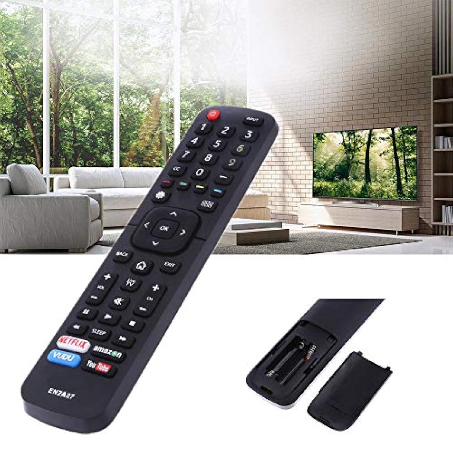 Universal Hisense TV Remote EN2A27 for All 4K LED HD UHD Smart TVs