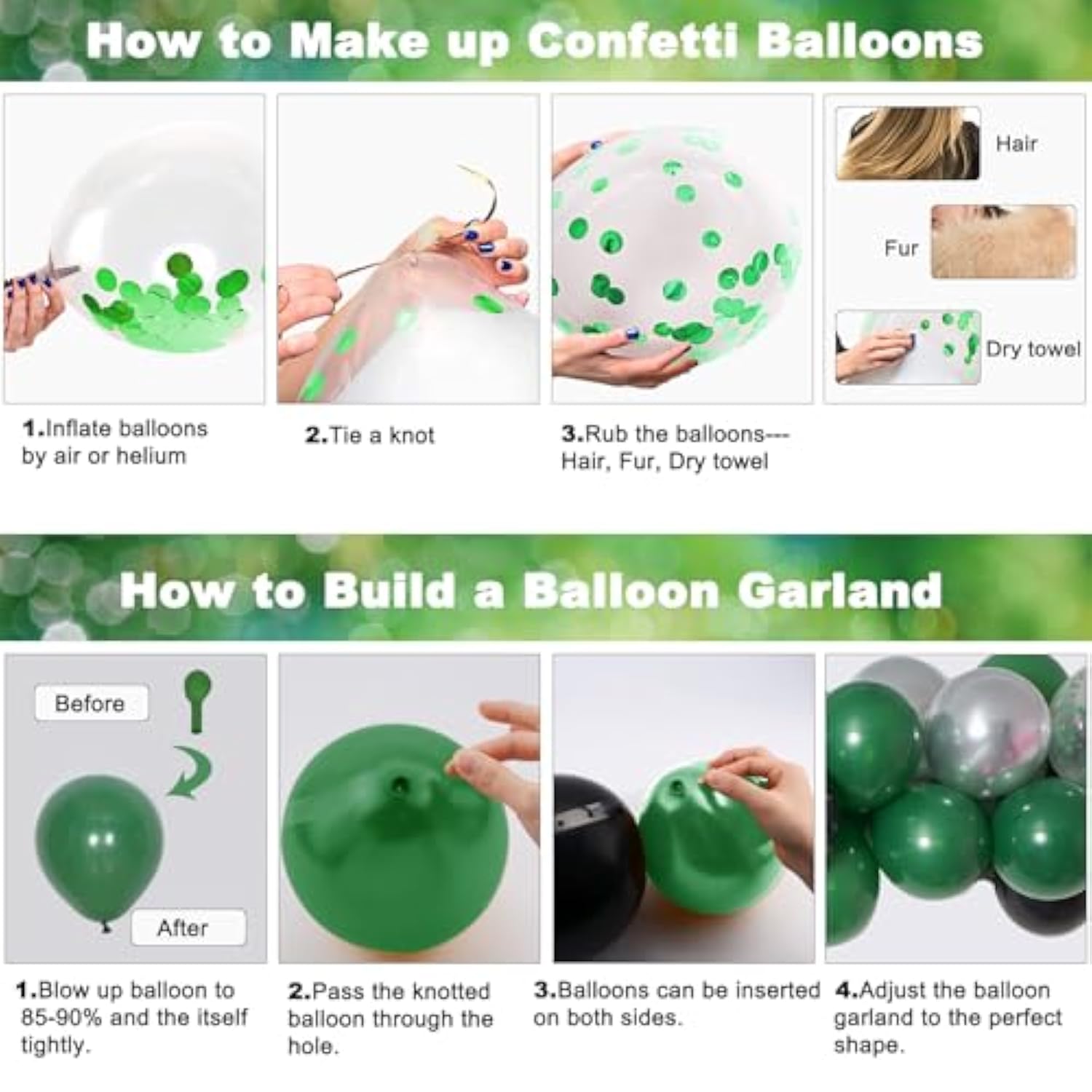 Green And Black Birthday Decorations, Green Party Decorations For Men Boys Women Girls With Balloons Arch Garland Kit Happy Birthday Banner Tablecloth Backdrop Decorations Bady Party Supplies