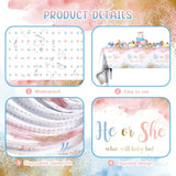 3 Pieces Pink Gender Reveal Tablecloth For Boy Or Girl Blue Gender Reveal Party Decorations Supplies Pink And Blue Plastic Table Cloth Disposable Table Covers For Baby Shower 108 X 54 Inch