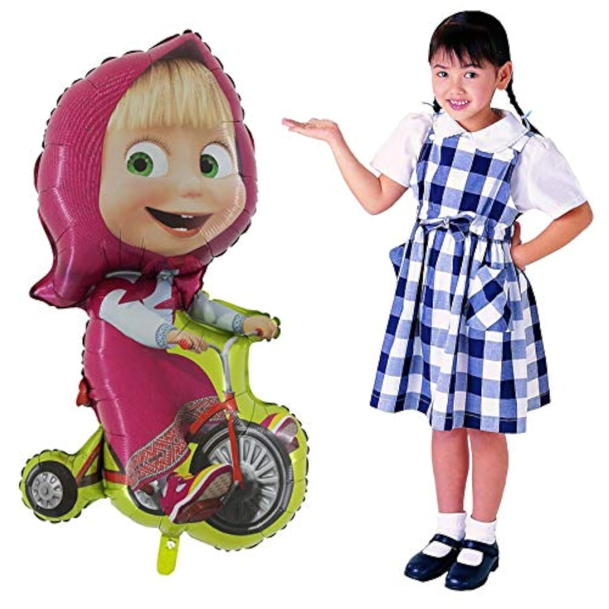 Balloon With Masha On A Bicycle 39 Inch From The Popular Cartoon Party Supplies Super Shape Masha Y El Oso