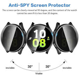 4+4 Pack For Samsung Galaxy Watch 5/4 44Mm Smartwatch Case, [Anti-Peeping] Tempered Glass Privacy Screen Protector+ All-Round Pc Matte Protective Cover Bumper