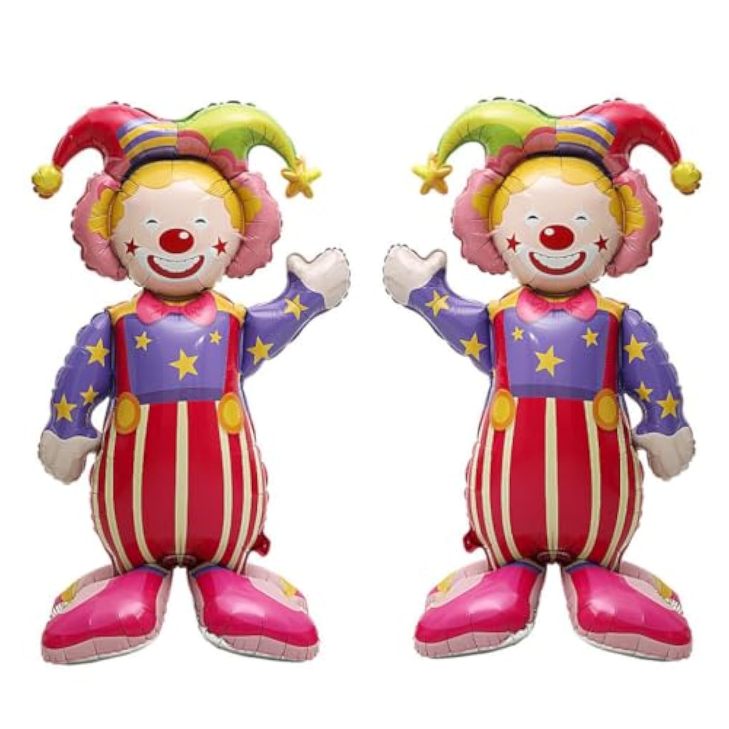Self-Standing Smiling Circus Clown Balloon: 4D Party Decor