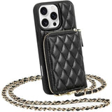 Compatible With Iphone 16 Pro Case Wallet With Card Holder,Rfid Blocking Wrist Strap Crossbody Phone Cover For Women For Iphone 16 Pro 6.3" Black
