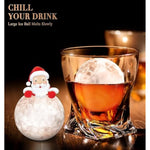 Whiskey Ice Ball Maker, [Fill Without Funnel & Easy Release] 2.2'' Round Large Iced Cube Trays With Cover, Reusable Sphere Silicone Ices Tray With Lids For Bourbon, Gift For Brandy Lover