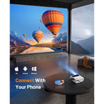 Mini Projector, 2024 Upgraded 1080P Full Hd Portable Projector, 15000L Outdoor Projector For Home Theater Movie Projector, Projector 4K Compatible With Hdmi, Vga, Usb, Tv Stick, Laptop