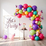 Pink Blue Purple Balloon,50 Pcs 12 Inches Hot Pink Metallic Purple Teal Yellow Green Balloons Confetti Balloons For Kids Magic Theme Birthday Decoration Baby Shower Engagement Party Decor