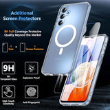 Magnetic For Samsung Galaxy A15 5G Phone Case, Samsung A15 5G Case For Magsafe With Screen Protector, [Not-Yellowing] Shockproof Protective Cover Case For Samsung Galaxy A15 5G (Clear)