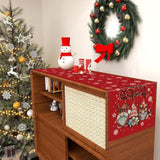 Christmas Gnomes Table Runner Red Snowflake Winter Decorations Glitter Xmas Holiday Kitchen Dining Merry Christmas Decor 13X36 Inch