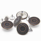 20Mm Replacement Jean Buttons 12 Sets Combo Copper Tack Buttons