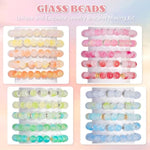 1425 Pcs Glass Beads For Bracelets, 48 Colors 8Mm Crystal Glass Beads For Jewelry Making Round Friendship Bracelet Making Kit Bead Diy Crafts For Birthday Gifts