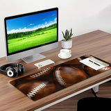 Football Gaming Mouse Pad, Desk Mat, Non-Slip Rubber Base Cool Aesthetic Mousepads For Computer Laptop Keyboard Office School Home Desktop Decor 31.5" X 11.8"