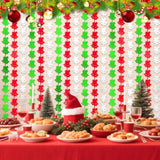 2-Pack Christmas Foil Fringe Curtains with Balloons, Bell Tinsel Party Backdrop