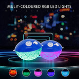 Bluetooth Pool Speaker with Colorful Light, Portable Floating Pool Speaker IP68 Waterproof,Built-in Mic, Floatable Crystal Clear Sound Wireless