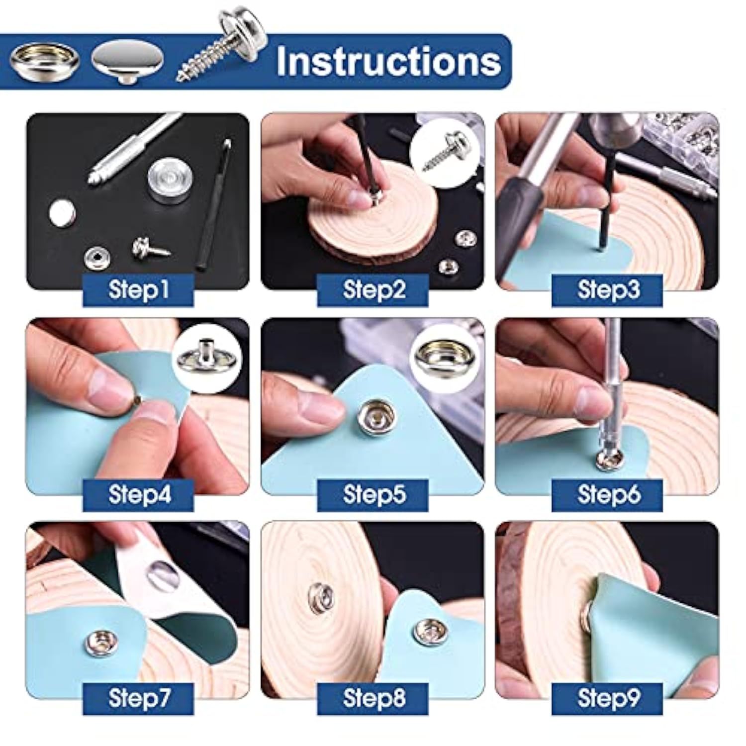 323 Piece Canvas Snap Kit, Marine Grade Stainless Steel (Caps, Sockets
