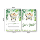 Party Animal Birthday Decorations, Jungle Animals Party Celebration, Animals Invitations For Kids Birthday. (070)