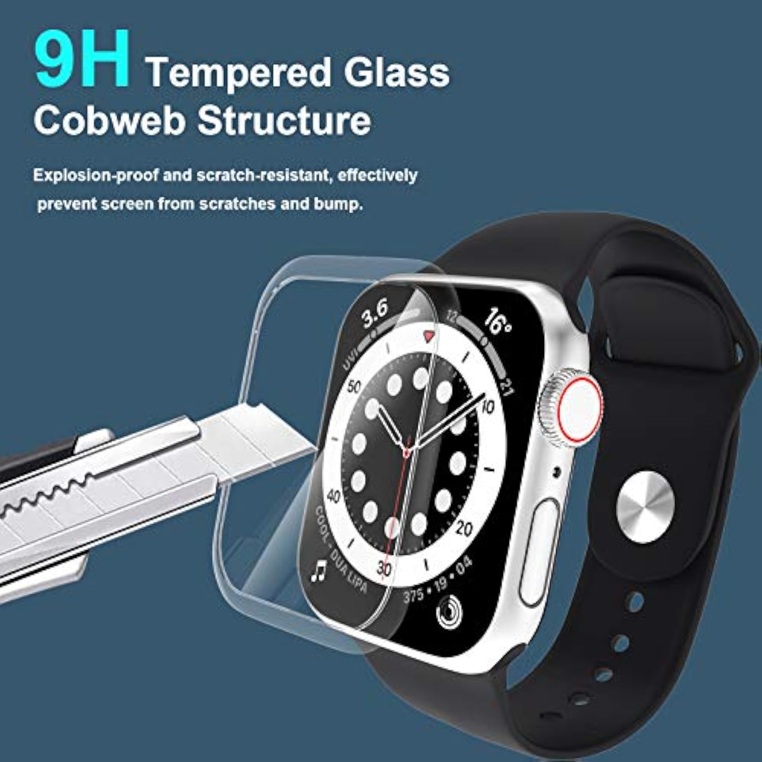 [2 Pack] Tempered Glass Screen Protector 44Mm Compatible For Apple Watch Series 6/Se3/5/4, Full Coverage Waterproof 3D Curved Edge Anti-Scratch Bubble Free Hd Clear Screen Film For Iwatch Accessories(44Mm)