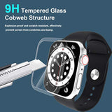 [2 Pack] Tempered Glass Screen Protector 44Mm Compatible For Apple Watch Series 6/Se3/5/4, Full Coverage Waterproof 3D Curved Edge Anti-Scratch Bubble Free Hd Clear Screen Film For Iwatch Accessories(44Mm)