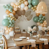 Green and Gold Balloon Set 60pcs for Wedding Birthday Baby Shower Parties
