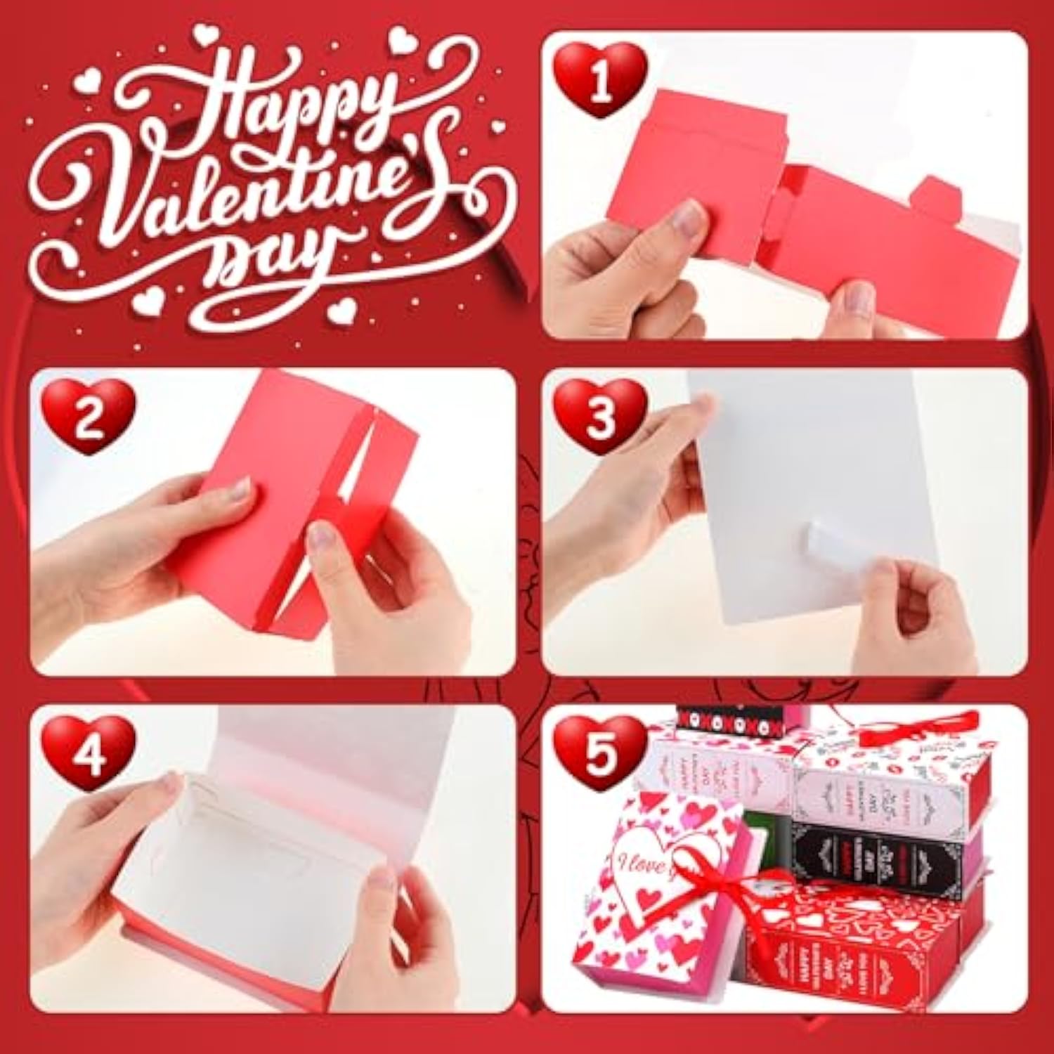24 Pcs Small Valentine'S Day Boxes For Cookie Gift Giving Heart Bakery Treat Boxes Hearts Cookie Cupcake Pastry Box Chocolate Candy Box Food Container Doughnut Brownies Goodies Birthday Wedding