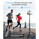 60'' Selfie Stick Tripod,Tripod For Iphone Wireless Remote For Selfies,Group Photograph,Video Recording. Phone Stand Compatible With Iphone Android Phone,Camera