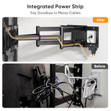 Long Arm TV Wall Mount with 42.9 inch Extension and Power Strip for 60120 Inch TVs, Heavy Duty Full Motion TV Mount,VESA 900x600mm,up to 275