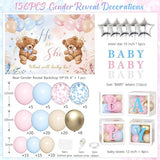 Bear Gender Reveal Decorations for Boy or Girl Bear Theme Party