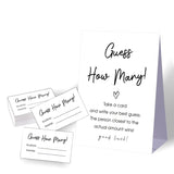 How Many Game,Neutral Baby Shower Decoration,Bridal Shower Game,Wedding Decoration,Gender Reveal Party Supplies,Birthday Party Games,1 Sign & 50 Guessing Cards Set-A56