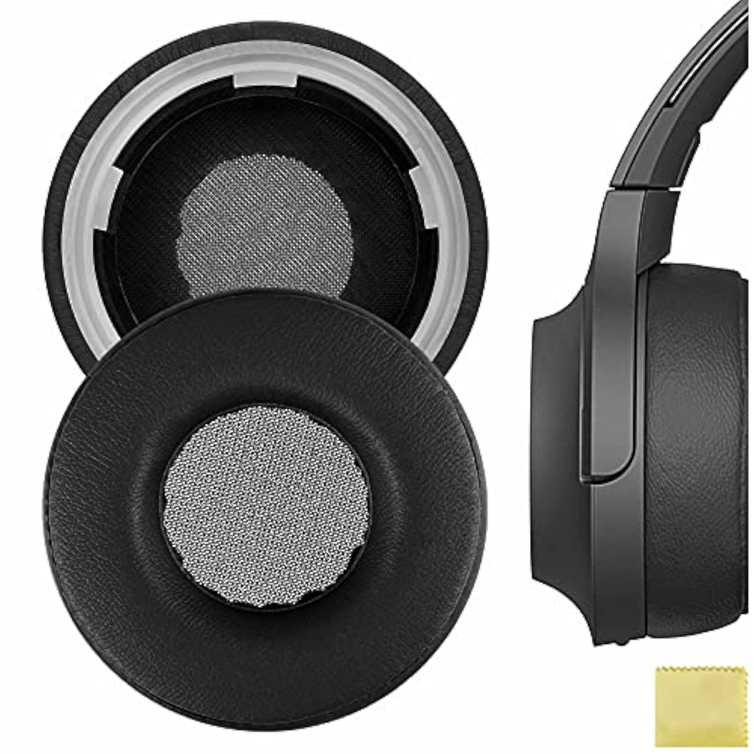 Geekria QuickFit Replacement Ear Pads for Sony WH-H800 Headphones Ear Cushions, Repair Parts (Ash Black)
