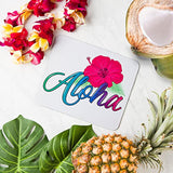 Aloha Mouse Pad Mousepad Tropical Flower Print Mouse Mat Mouse Pad Office Mousemat Rectangular Mousemat Hawaii Hawaiian Tropical Hibiscus Print Mousepad