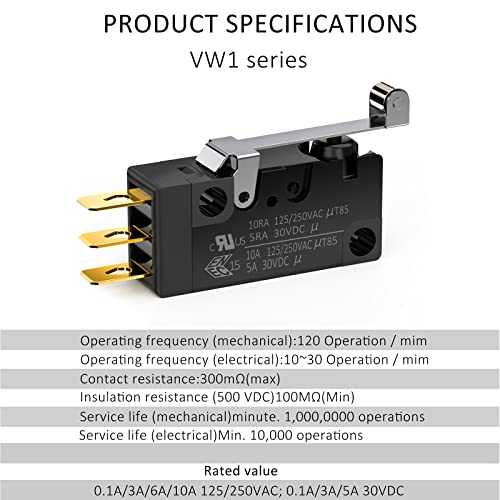 Hinge Roller Lever Waterproof Momentary Push Button Micro Limit Switch 1No 1Nc Spdt Snap Action Mini Switches 3 Pins 1 Pc For Arduino, Appliance And Electronic Equipment