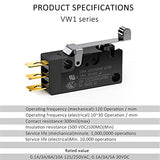 Hinge Roller Lever Waterproof Momentary Push Button Micro Limit Switch 1No 1Nc Spdt Snap Action Mini Switches 3 Pins 1 Pc For Arduino, Appliance And Electronic Equipment