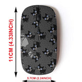 2.4G Wireless Mouse With Cute Pattern Design For All Laptops And Desktops With Nano Receiver - Funny Black Cats On Halloween
