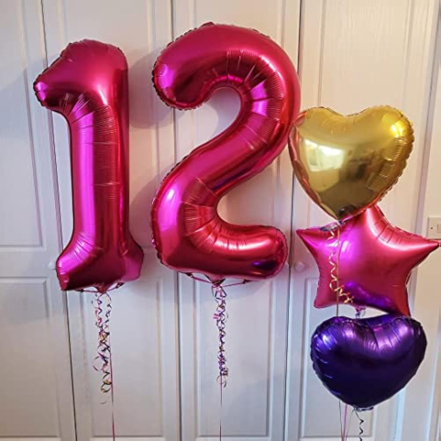 Hot Pink 40" Number Balloons 12 or 21 for Birthday Party Anniversary Decorations