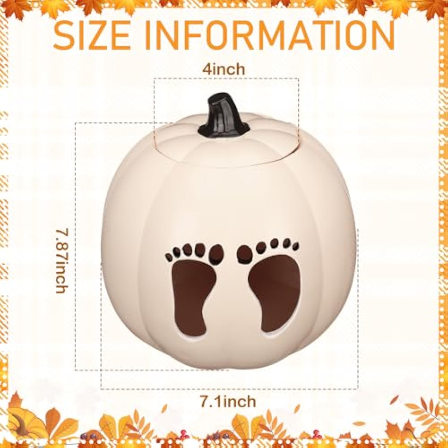 Gender Reveal Pumpkin Decoration 7.9 Inch Fall Pumpkin Baby Shower Table Centerpieces He Or She Gender Reveal Table Centerpieces For Autumn Thanksgiving Baby Shower Birthday Party Supplies