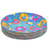 122 Pcs Pool Party Supplies Set – Plates, Cups, Napkins for Summer BBQ & Luau
