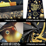 XL Happy New Year 2026 Door Banner 72x35 Inch Party Decorations